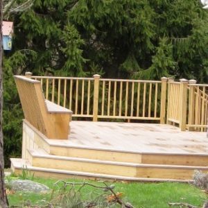 well designed wood deck